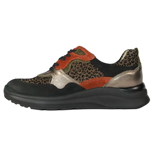 Waldlaufer Wide Fit Walking Shoes - 760002 - Black Multi