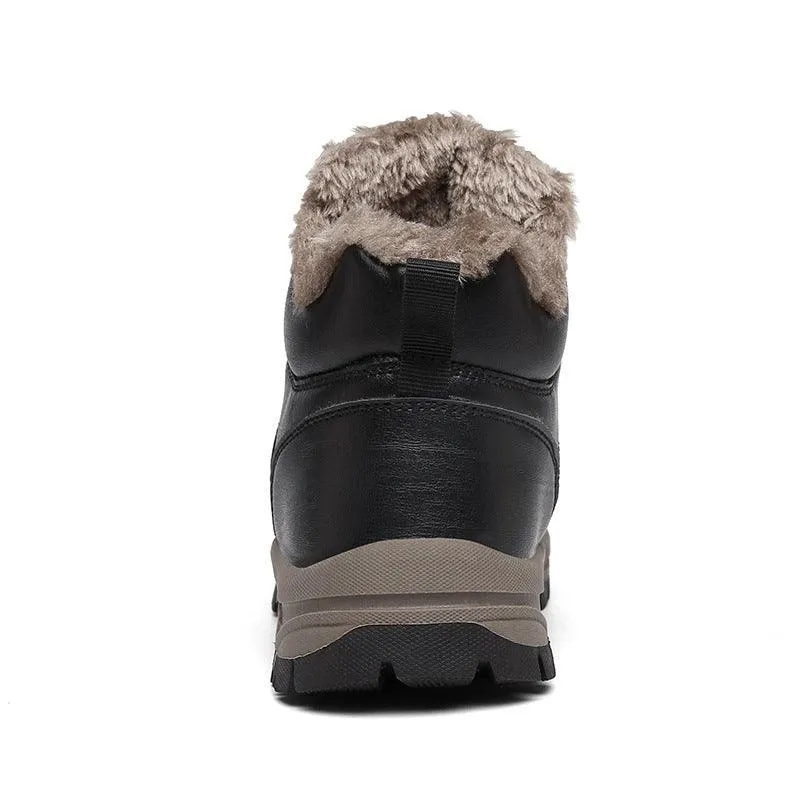Warm Leather Shoes With Plush