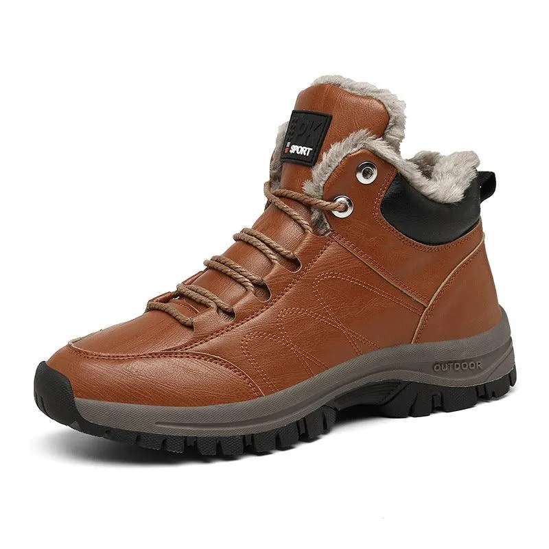 Warm Leather Shoes With Plush