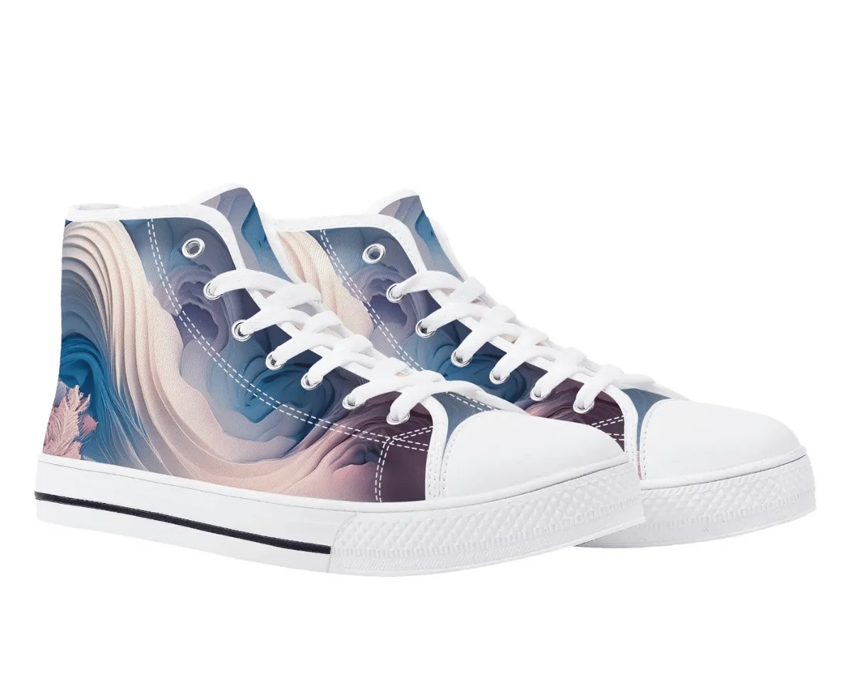 Wave Abstract High Tops