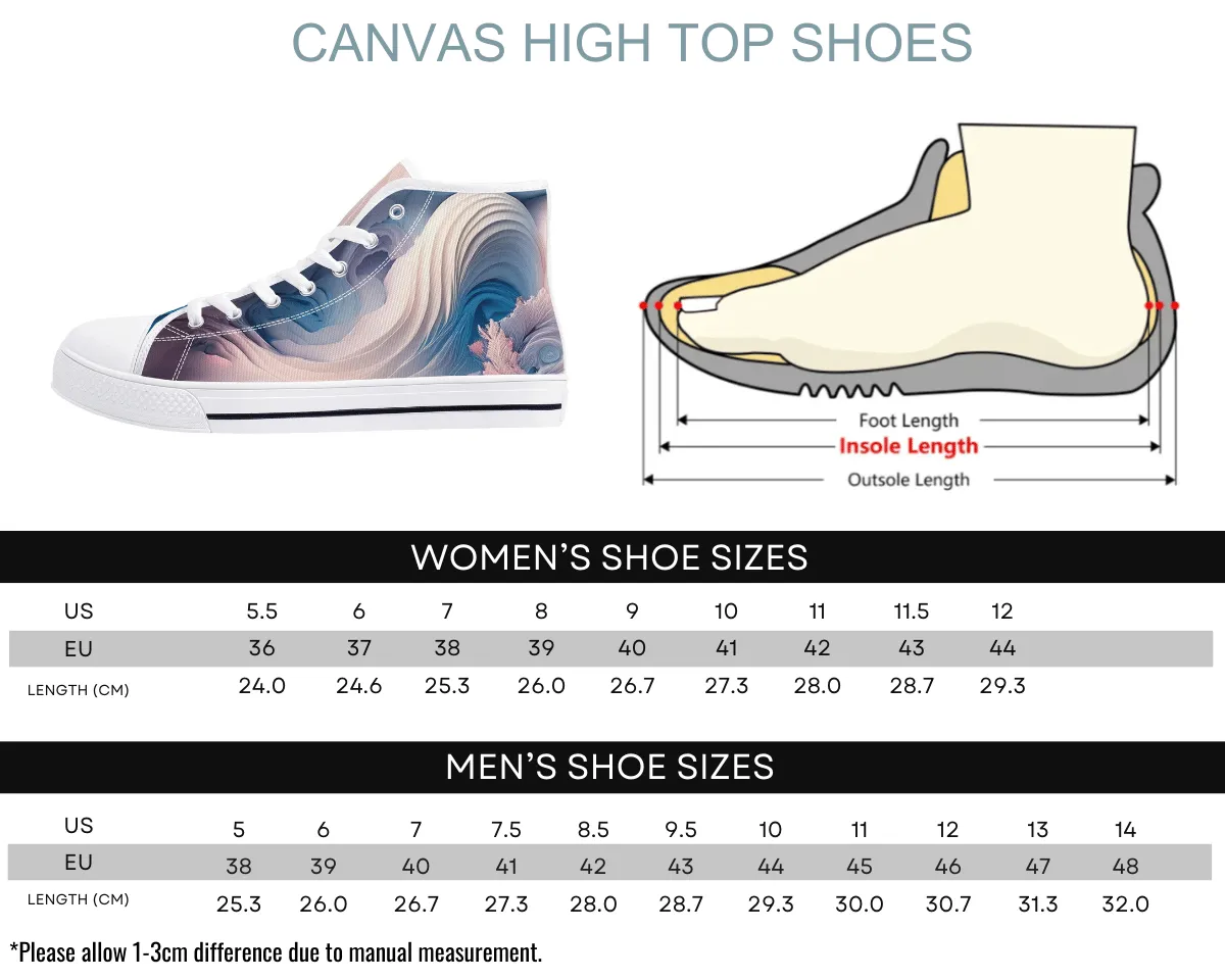 Wave Abstract High Tops
