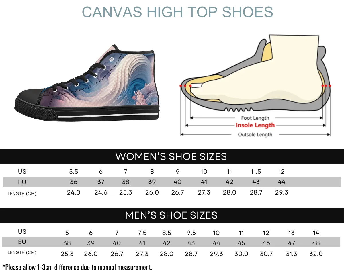 Wave Abstract High Tops