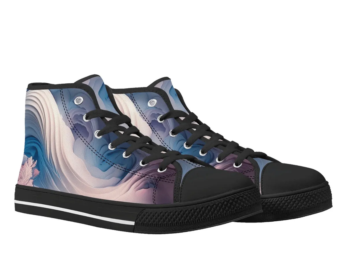 Wave Abstract High Tops